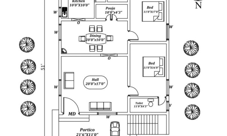 33X51 NORTH FACING HOUSE