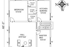 33x40 west facing house plan