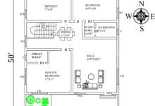 36X50 SOUTH FACING HOUSE PLAN