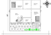 40x40 west facing house plan