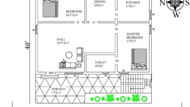 40x40 west facing house plan