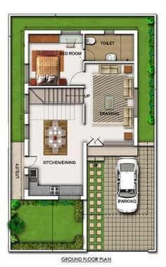 22x50-South -facing-house-plan