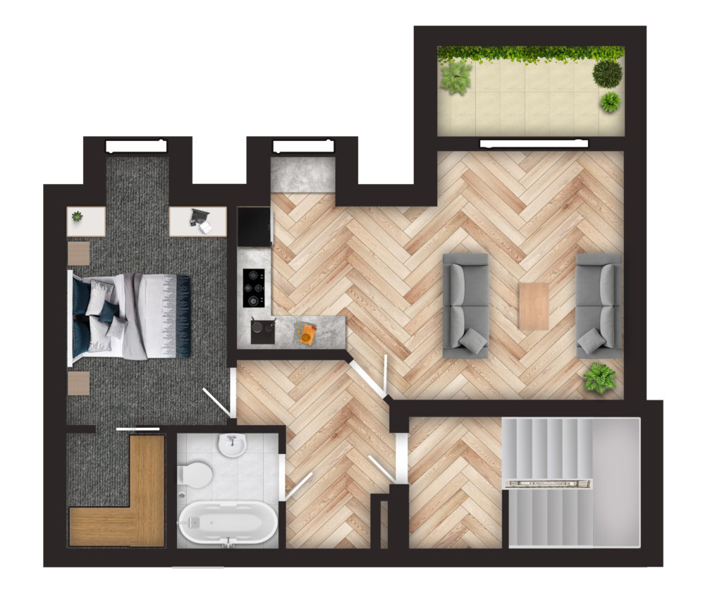 20X33 EAST FACING HOUSE PLAN