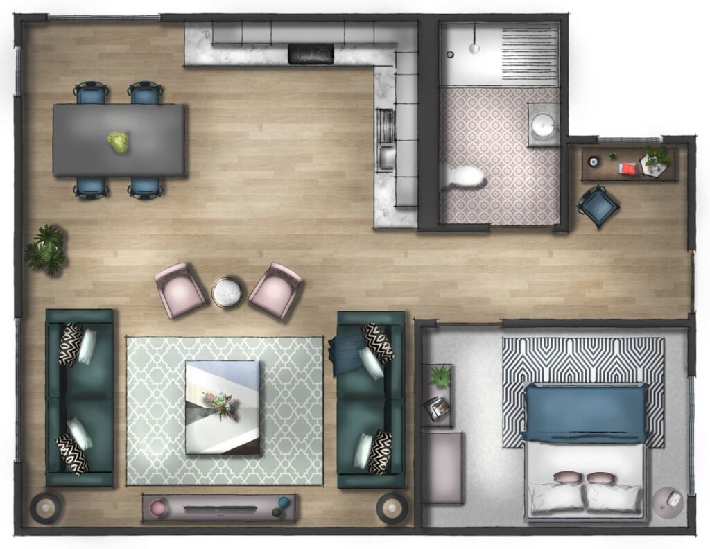 22X 35NORTH FACING HOUSE PLAN