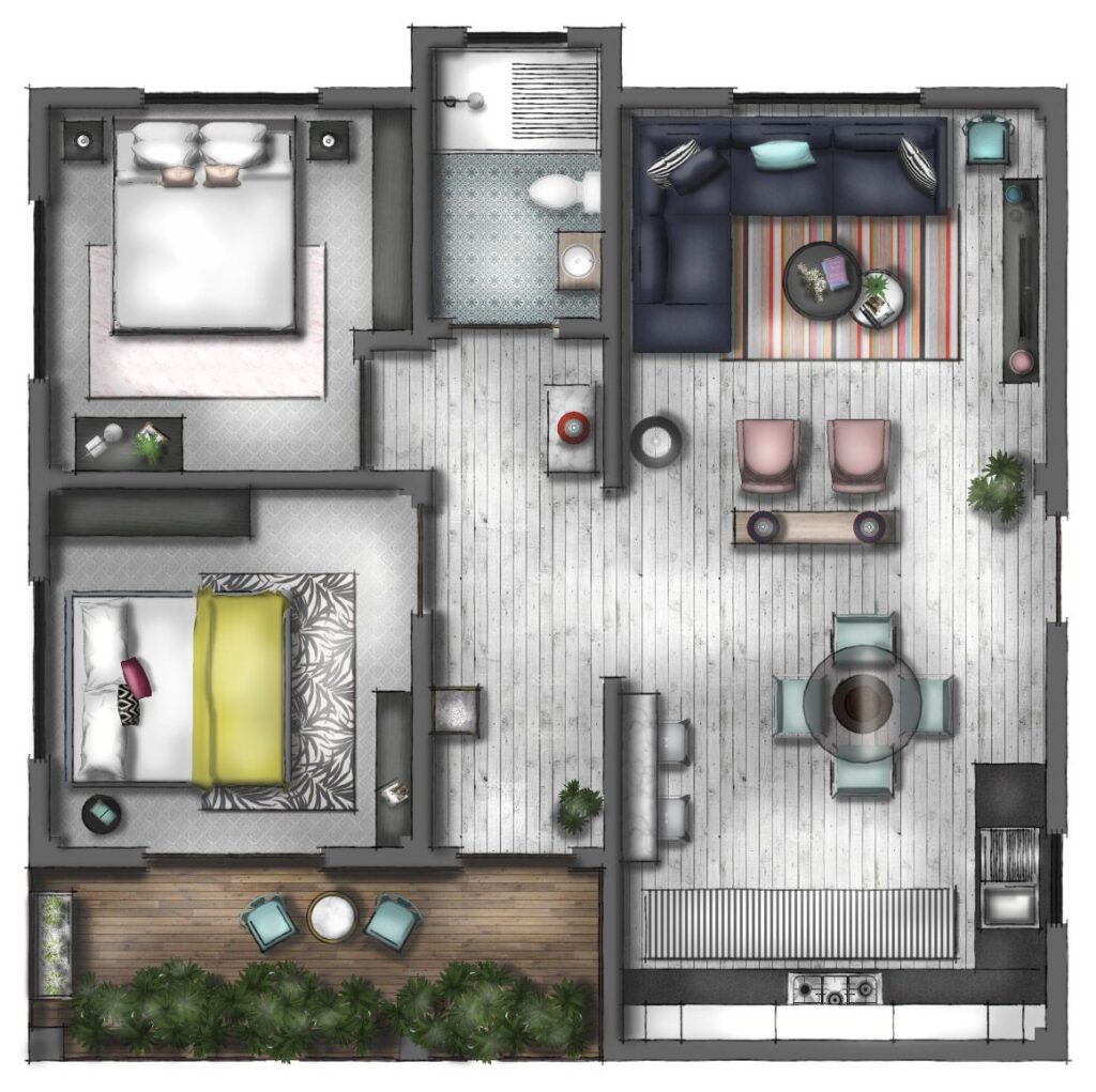 25X35WEST FACING 2BHK HOUSE PLAN