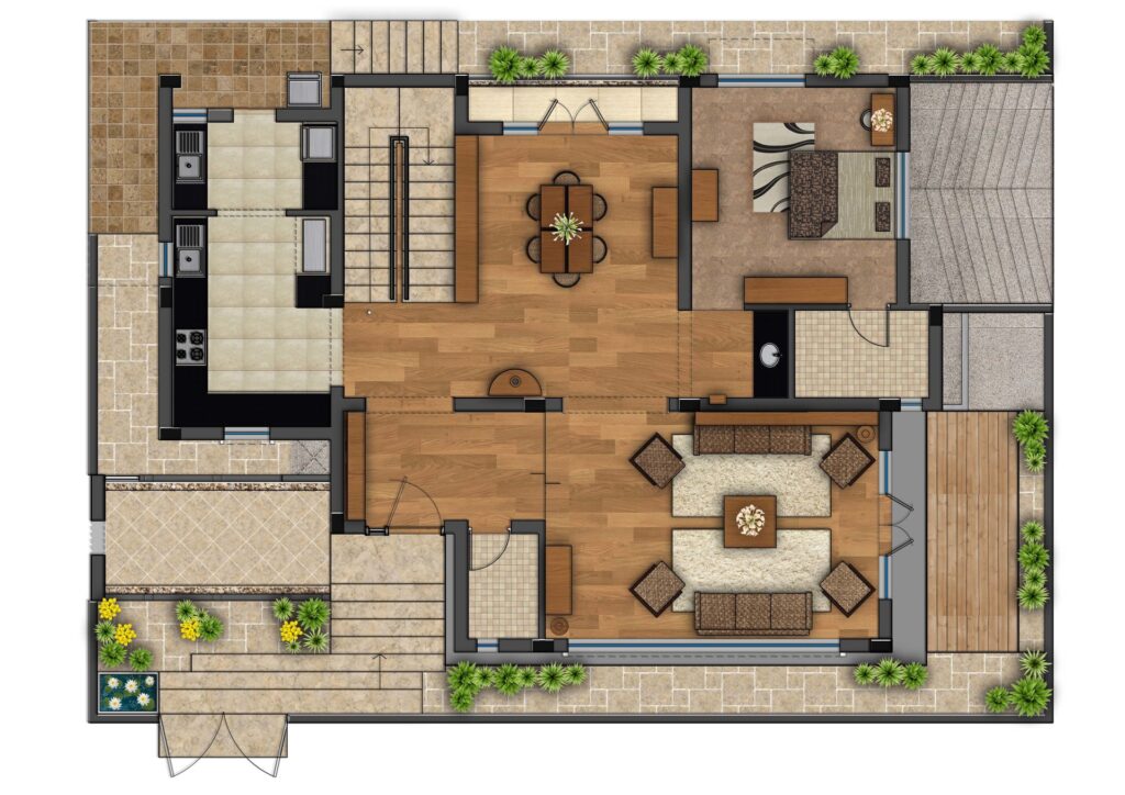 25X45 SOUTH FACING 1BHK HOUSE PLAN