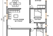 30X50 NORTH FACING HOUSE PLAN